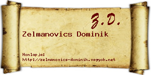 Zelmanovics Dominik névjegykártya